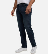 Pantalones de mezclilla elásticos cómodos calce recto IZOD para hombre, color azul oscuro, talla 30X29