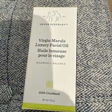 Aceite facial de lujo Drunk Elephant Virgin Marula grande 1 OZ - nuevo en caja auténtico