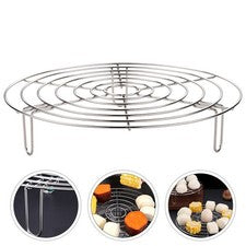 1 pieza de utensilio de cocina con soporte de vapor de acero inoxidable espesado plateado