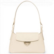 Moda Love Moschino Bolso Shopping Logo Cremallera Mujer Marfil en Eco-piel