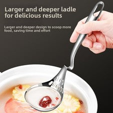 316L para Hot Pot Cuchara con Gancho Flexible para Colgar Olla
