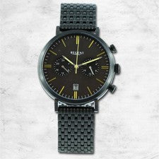 Regent Hombre Reloj Analógico Pulsera de Metal Negro
