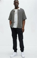 Novamen ¡Nuevo! Pantalones cargo negros Kryptonite
