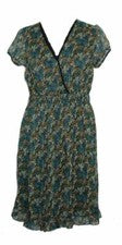VESTIDO DE VERANO VESTIDO FLORES DISEÑO FLORES PRADO NEGRO COLORIDO ARCO IRIS T.40 NUEVO
