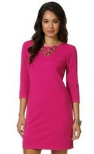 Nuevo Vestido Vaina Daisy Fuentes Mujer Elástico Texturizado Rosa Fucsia S M L XL