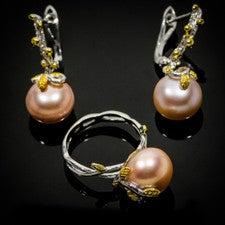 Joyería Regalo No Mejorado Hecho a Mano Perla Natural Plata 925 Esterlina/RVSS04