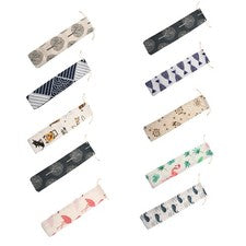 Bolsas con cordón de vajilla estilo japonés de 10 piezas bolsa de algodón y lino