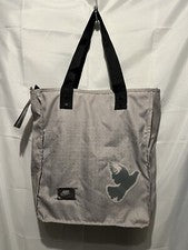 Bolso de Mano Nike Escape Gris Diseño de Mapa Águila Grande Bolso con Cremallera Bolsillo Interior de Malla Nylon