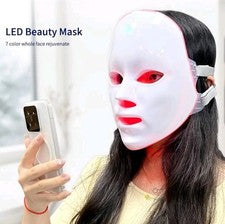 Dispositivo de máscara facial portátil de 7 colores para el cuidado de la belleza en el hogar USB recargable