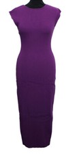 DAMENKLEID KLEID STRICKKLEID LANGARM TRÄGERKLEID VIOLETT LILA BODYFLIRT 32 34