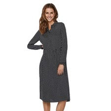 Vestido de mujer Vero Moda Fia Ls Calf vestido camisero negro punteado S