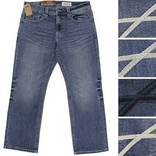 T.K. Pantalones de mezclilla para hombre Axel Jeans ajustados corte bota elásticos 5 bolsillos tiro medio Jean