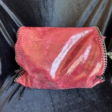 Bolso de mano para mujer Lavorazione Artigianale de cuero rojo artesanía italiana