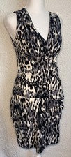 Vestido Intermission Nuevo con Etiquetas Mujer Sin Mangas Estampado Animal Bodycon Elastizado Talla 6