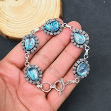Pulsera de joyería de plata esterlina 925 hecha a mano con piedras preciosas ...
