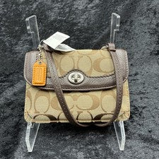 Cartera Bandolera COACH Park Signature Dylan F49551 Caqui Caoba Nueva