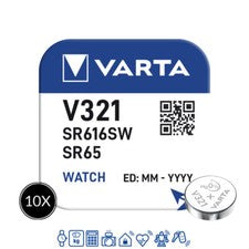 10 x Pilas de reloj Varta 321 1,55 V SR616SW SR65 RW 321 15mAh pila de botón
