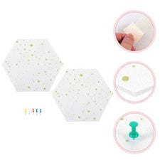 2 Piezas Calcomanías de Pared Decoración del Hogar Calcomanías Autoadhesivas Adhesivas Hexágono