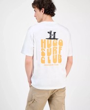 Camiseta HUGO BOSS Nodiwop Blanca Surf Club Jersey Algodón Cuello Redondo Ligera XL