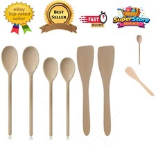 Juego de utensilios de cocina de madera de haya de 6 piezas - Herramientas de cocina ecológicas y duraderas