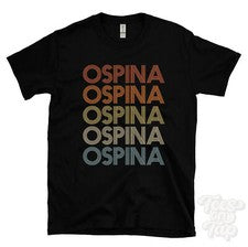 CAMISETA OSPINA ESTILO RETRO REPETIDO Hombre y Mujer Novedad Genial Nombre Regalo