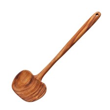 Utensilio de cocina de madera de acacia perfecto para utensilios de cocina delicados y altas temperaturas