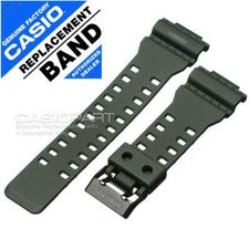 Correa de reloj Casio militar de goma verde para correa de resina G-Shock GD-100 GD-100MS-3