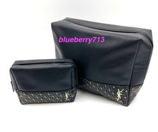 2 bolsas: set de maquillaje de belleza YSL Yves Saint Laurent Cosmetic Set: Grande + 1 Pequeña