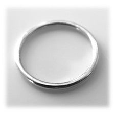 Anillo de boda de forma redonda halo de plata esterlina sólida de 1,5 mm