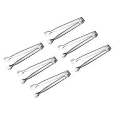 6 Pcs Servierzangen, 5.3 Zoll Edelstahl für Küche, Silber