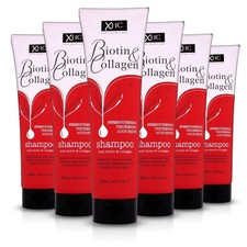 6x Champú Xpel Cuidado del Cabello Biotina y Colágeno 300 ml