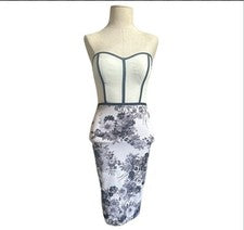 ¡Minivestido para mujer! ¡Vestido corto ceñido al cuerpo blanco y negro!
