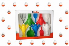 SET DE COCINA UTENSILIOS HUEVOS SORPRESA KINDER SILICONA Y PLÁSTICO NUEVO