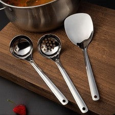 Juego de utensilios de acero inoxidable 316 cuchara skimmer espátula para el hogar cocina en