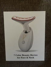 Dispositivo de belleza facial de 7 colores para el cuidado de la cara y el cuello - Caja abierta nueva luz LED - C