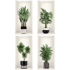 Pegatinas de pared extraíbles patrón de hojas decorativas salón hogar
