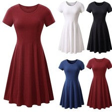 Vestido túnica mujer alta calidad comodidad ocio mezcla algodón elegante