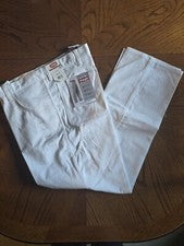 Pantalones de pintor Wrangler Workwear para hombre blancos calce relajado 40 X 32 herramientas bolsillo carga