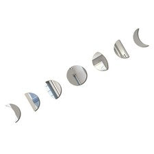 1 Juego de Adorno de Decoración de Arte de Pared Espejo Acrílico Fase Lunar para Oficina en Casa