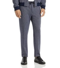 Pantalones de chándal BOSS Hugo Boss Banks Birdseye Jersey con cordón, azul oscuro, talla 36R