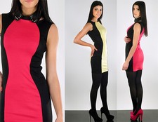 Sexy Vestido Túnica Estilo Túnica Ópticamente Adelgazante Para Mujer Talla 8-16 FA104