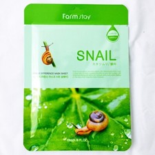 Paquete de hojas de mascarilla facial cosmética de Corea Farmstay cuidado facial de la piel caracol K-Beauty