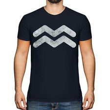 CAMISETA DE HOMBRE CON ESTAMPADO ENVEJECIDO SIGNO ZODIACAL ACUARIO DISEÑO VINTAGE TOP REGALO