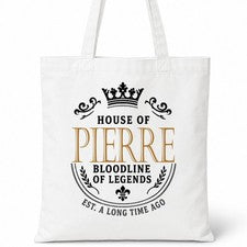 Bolso de Mano PIERRE Casa del Apellido Algodón Idea de Regalo