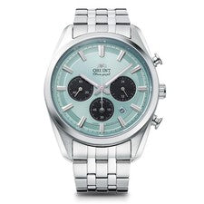 Orient Contemporary RN-TX0304L Panda Sky Blue Solar Analógico Cronógrafo Reloj Hombre