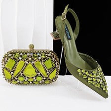 Nuevo juego de zapatos y bolsas italianas HZX1-6