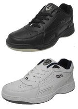 Zapatos deportivos de cuero con cordones de ajuste ancho DEK para hombre negros blancos talla 6-14