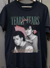 Camiseta negra vintage Tears For Fears estilo años 80 todas las tallas S a 5XL HRT57