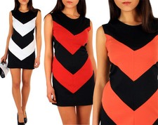 Vestido para mujer con cambio patrón único túnica estilo top sin mangas talla 10 - 18 FA19