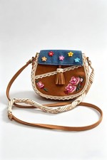 Bandolera Floral Hecha a Mano | Cartera de Hombro Boho Bordada | Cottagecore